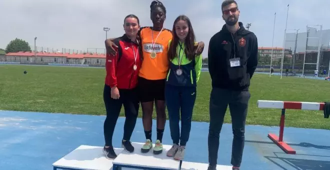 Andrea Tankeu, Récord de Cantabria de peso sub 18 y sexta española de siempre en la especialidad