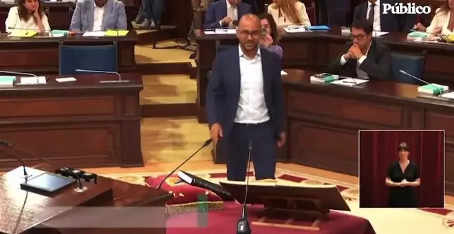 Omar Lamin (PSOE), primer diputado saharaui en un parlamento español: "Prometo por la justa lucha de mi pueblo"