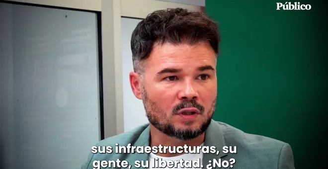 Rufián: "Votaríamos a favor de una investidura de Sánchez solo si eso significa defender a Catalunya"