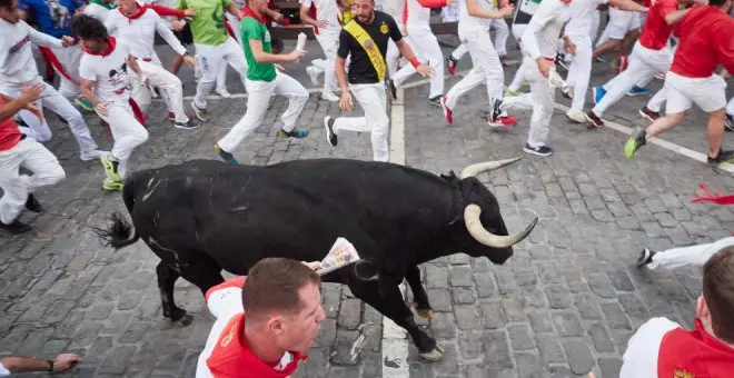 Herido un vecino de Castro en el encierro de este miércoles de San Fermín