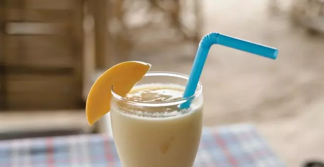 Pato confinado - Receta de smoothie de mango y plátano