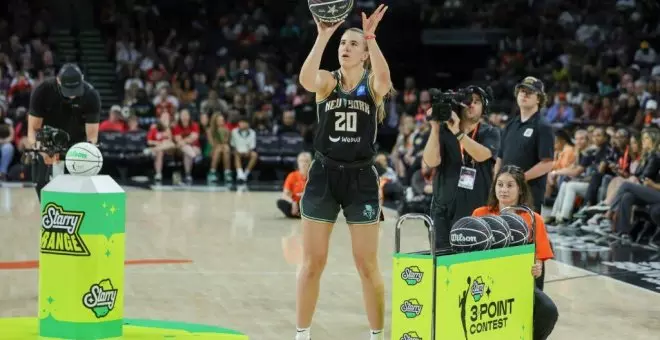 Sabrina Ionescu bate el récord en un concurso de triples de la NBA y la WNBA