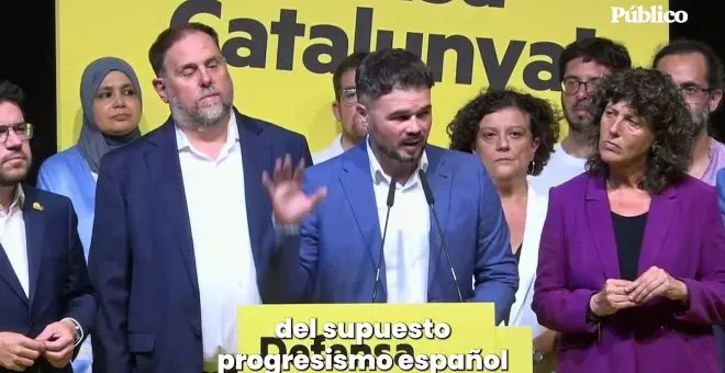 Rufián: "Interpelamos al resto del independentismo para que nos pongamos de acuerdo"