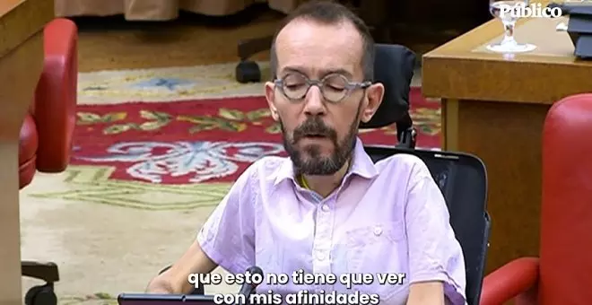 El discurso de despedida de Pablo Echenique: "Estoy orgulloso de haber dicho verdades que otros no se atreven a decir"