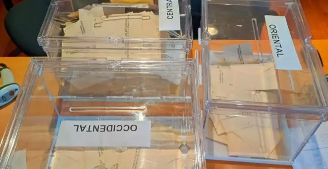 El retraso de tres cajas de papeletas alarga el recuento del voto CERA en Cantabria