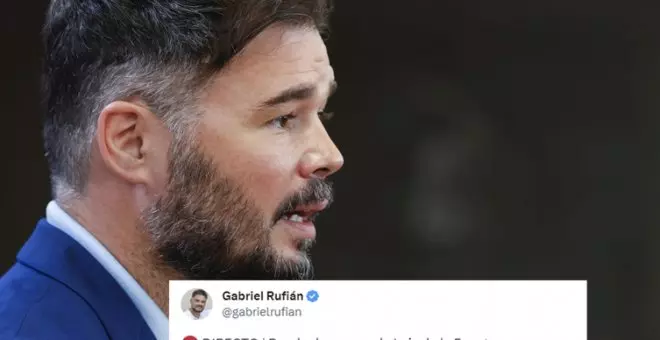 El resumen gráfico de Rufián tras la "recogida de cable" de De la Fuente