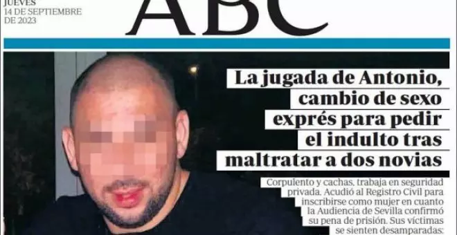 Un bulo en portada de 'ABC' que siembra el odio trans