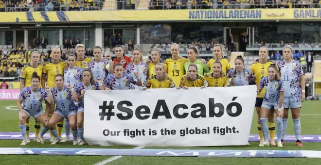 España y Suecia reivindican juntas el #SeAcabó en un partido histórico para el fútbol femenino