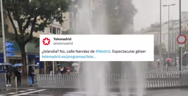 Telemadrid se mofa de las inundaciones y compara la rotura de una cañería con un géiser