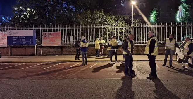 Continúa la huelga en la cantera de Solvay tras finalizar sin acuerdo la mediación en el Orecla