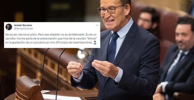 El zasca de Sánchez a Feijóo tras confundir a Machado con Ismael Serrano: "Es lo que tiene buscar en Google"