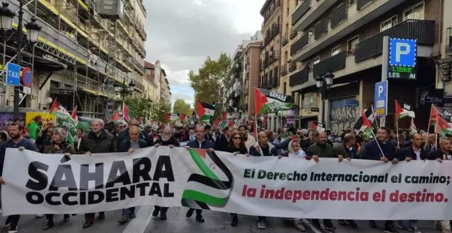 La solidaridad con el pueblo saharaui vuelve a Madrid entre cánticos contra Sánchez y a favor de la autodeterminación