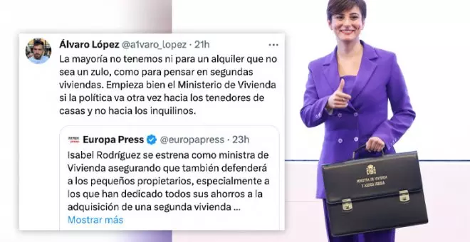 "El problema lo tenemos los de cero viviendas, señora": críticas a la ministra por su gesto a los "pequeños propietarios"