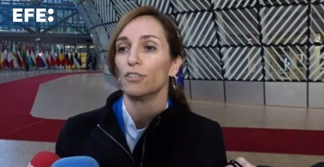 Declaraciones de la ministra de Sanidad Mónica García en Bruselas