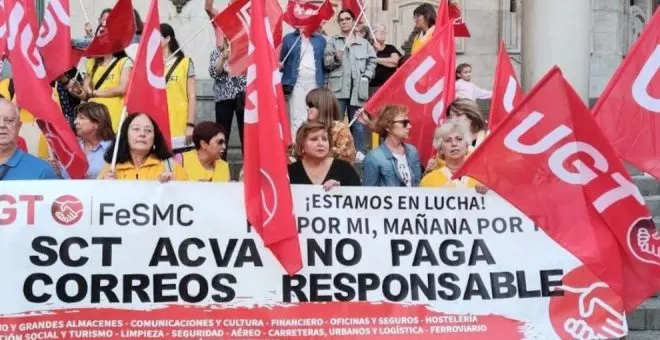 La plantilla de limpieza de Correos se concentra este viernes tras 15 días de huelga y seis meses sin cobrar