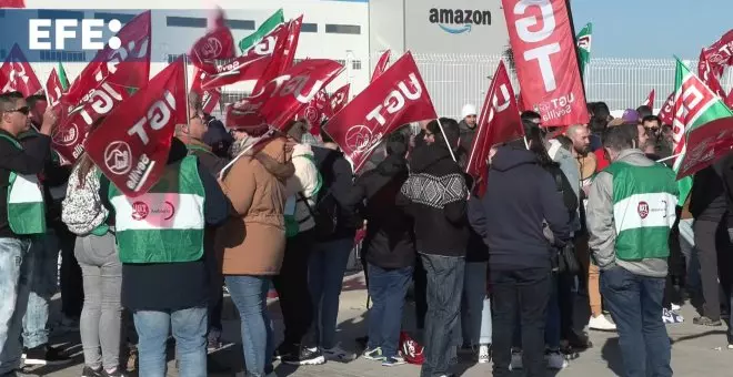 El 90 % de la plantilla de Amazon en Dos Hermanas (Sevilla) secunda una huelga indefinida