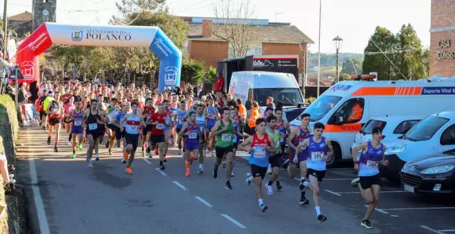 Irene Pelayo y Marco Gómez ganan la carrera de Nochebuena de Polanco