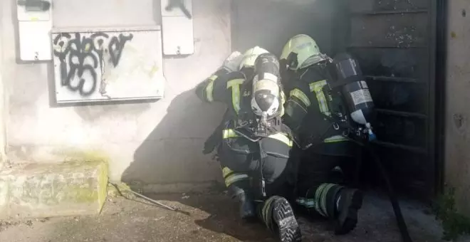 Se incendia un almacén de mantenimiento de un parque de Cueto