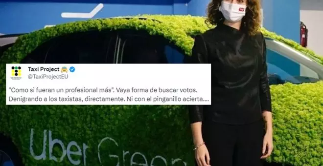 El desafortunado peloteo de Ayuso a los taxistas de Madrid: "Como si fueran un profesional más"