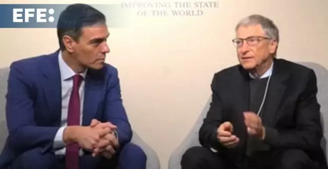 Pedro Sánchez se cita con Bill Gates en Davos