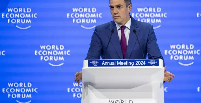 Pedro Sánchez exige de nuevo un alto el fuego en Gaza en el Foro de Davos