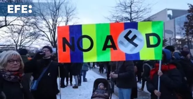 Protesta en Berlín contra el partido ultraderechista Alternativa para Alemania