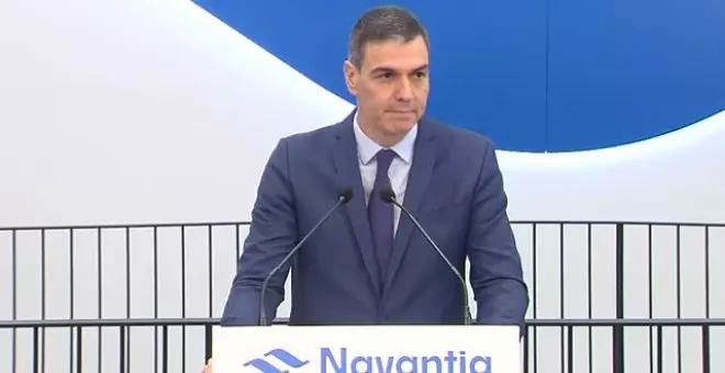 Sánchez anuncia la construcción de un nuevo buque para Defensa en los astilleros de Navantia