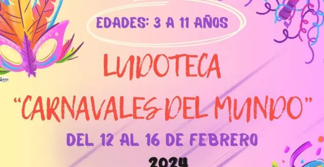 Reocín abrirá del 12 al 16 de febrero la ludoteca 'Carnavales del Mundo'