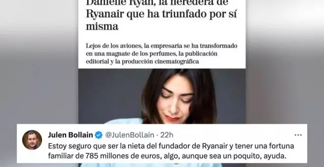 La heredera de Ryanair y otros niños de papá que presumen de cultura del esfuerzo: "Otra que empezó doblando avionetas"