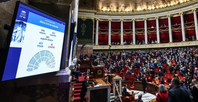 La Asamblea Nacional francesa aprueba la inclusión del aborto en la Constitución