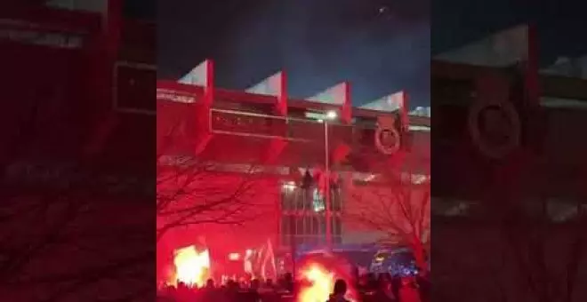 Así fue el espectacular recibimiento que llevó en volandas al Racing en la victoria ante el Espanyol