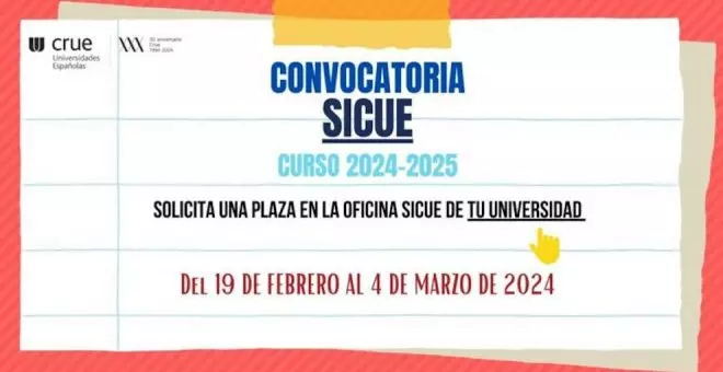 CRUE abre el plazo de solicitud del programa de movilidad SICUE para el curso 2024-2025