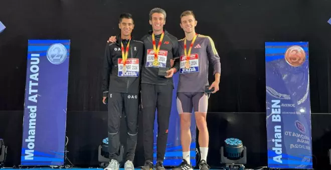 Mohamed Attaoui, subcampeón de España de 800 metros bajo techo