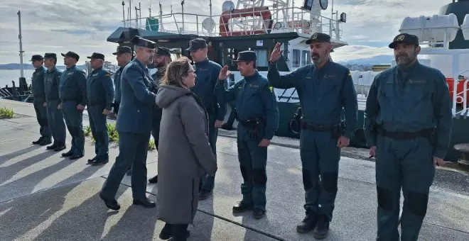 El buque 'Río Miño' de la Guardia Civil está en Cantabria para apoyar la costera de la anchoa y caballa