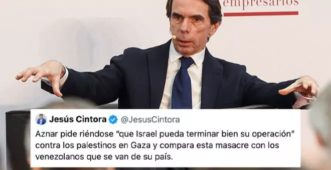 "Por donde pisa Aznar no vuelve a crecer la decencia": nuevo bochorno con sus palabras sobre la "operación" de Israel