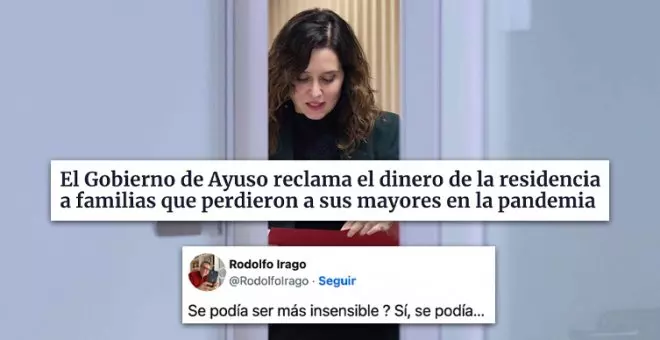 "Inmoralidad extrema": clamor tras la última del Gobierno de Ayuso con las residencias