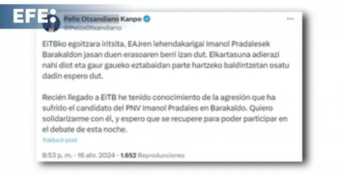 Otxandiano se solidariza con Pradales tras el ataque con gas pimienta