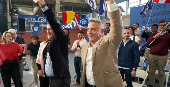 Feijóo atiza a PNV y PSOE por "alimentar el monstruo" de Bildu en el cierre de campaña del PP