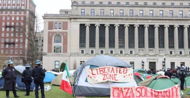 Police and pro-Palestine protests at Columbia University