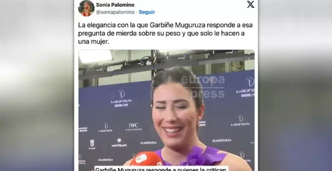 Hoy, en 'Respuestas a Preguntas de Mierda', la lección de elegancia de Garbiñe Muguruza cuando le hablan de su físico