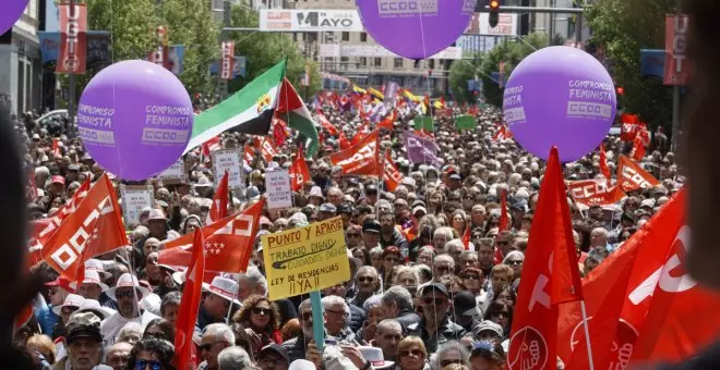 Miles de personas reivindican menos trabajo, más empleo y mayor sueldo en las manifestaciones del 1 de mayo