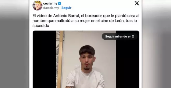 ¿"Un héroe" o "todo mal"?: el debate en las redes con el vídeo del boxeador que pegó en un cine a un supuesto maltratador