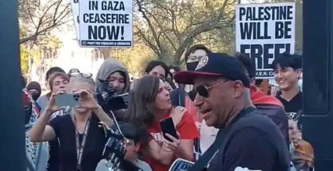 Tom Morello recupera a los míticos Rage Against the Machine en una acampada contra el genocidio israelí en Gaza