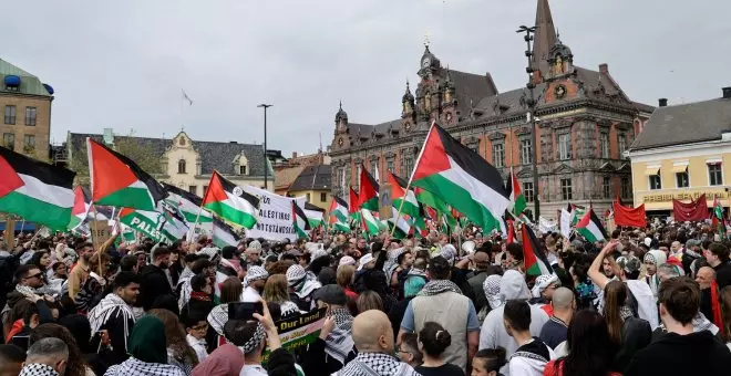 Miles de personas protestan en Malmö para pedir la exclusión de Israel de Eurovisión