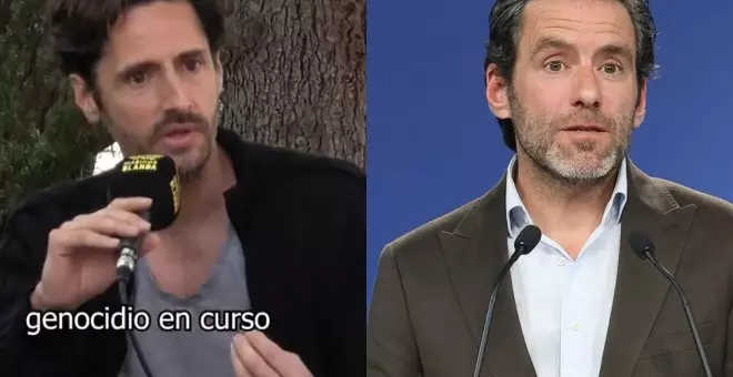 Juan Diego Botto y Hugo Silva le pintan la cara a Borja Sémper: "Yo denuncio los crímenes de guerra, los cometa quien los cometa"