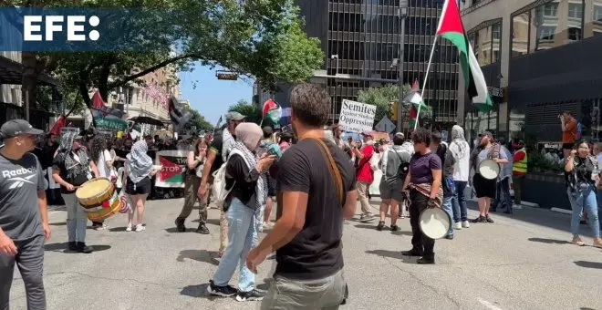 Imágenes de la toma propalestina en Houston