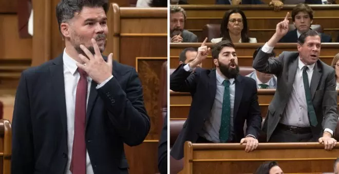 "Lo de ayer no fue una 'nueva bronca en el Congreso'": la reflexión de Rufián para los que tiran de equidistancia con Vox