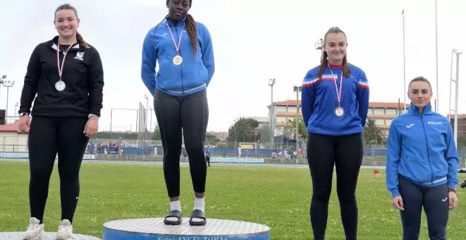 Andrea Tankeu consigue la mejor marca cántabra sub 18 al aire libre de peso y segunda española de todos los tiempos