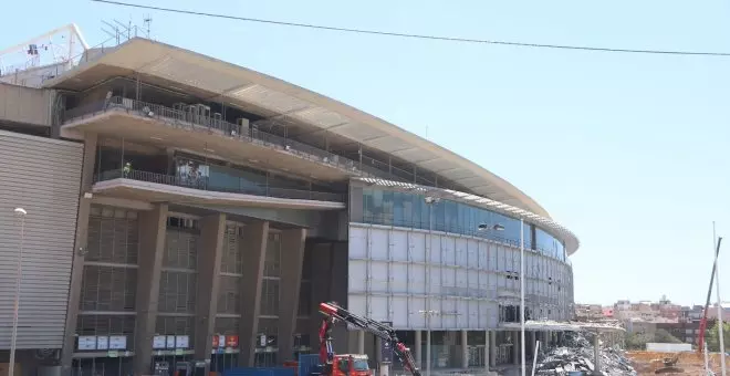 Pelea multitudinaria entre una veintena de obreros que trabajaban en la remodelación del Camp Nou