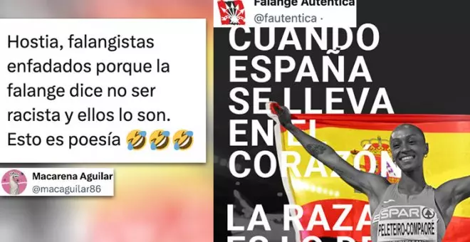 El tuit sobre Ana Peleteiro que nadie se esperaba: "Falangistas enfadados porque la Falange dice no ser racista y ellos sí. Poesía"